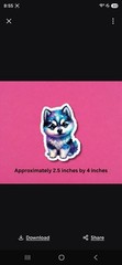 Galaxy Puppy Sticker Cosmic Husky Dog Vinyl Decal – Waterproof UV Resistant 2.5″