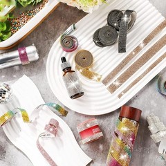 Crystal Rhinestone Tape Sticker Self Adhesive Diamond Rolls Strip Various Styles