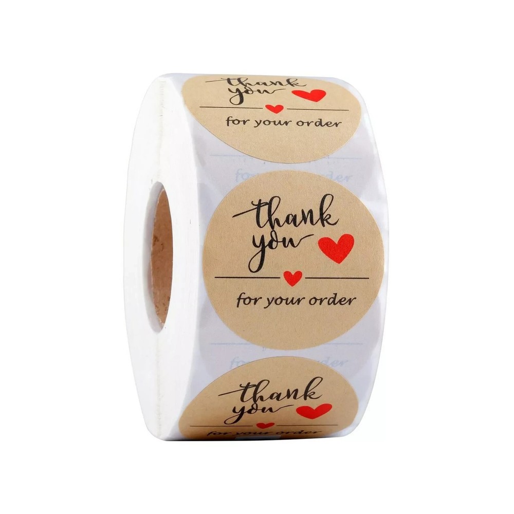 1000Pcs 2″ Thank You for Your Order Stickers Roll Retro Adhesive High quality