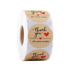 1000Pcs 2″ Thank You for Your Order Stickers Roll Retro Adhesive High quality
