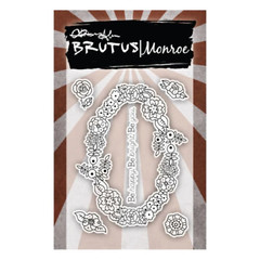 Brutus / Monroe Cling Clear Rubber Stamps FLORAL FRAME
