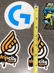 A8 LOT STICKERS MELLOW MUSHROOMS PIZZA BAKERS “G” BLUE LOGITECH DRIP CITY BAKED