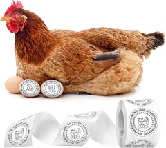 500 Pcs Eggs Laid on Date Stickers 2″ Farm Fresh Egg Round Stickers Egg Chick…