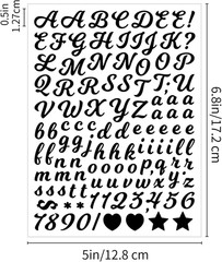 1768 Pieces 15 Sheets Letter Stickers, 0.5 Inch Small Deco Stickers Waterproof A