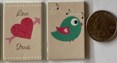 VALENTINE’S DAY GLITTER FOAM CARD Stickers(9pc)Love•Hearts•Be Mine•Owl •Sweetie