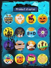 1000 Pcs Halloween Roll Stickers for Kids Teens, Pumpkin Bats Spiders Witch Web