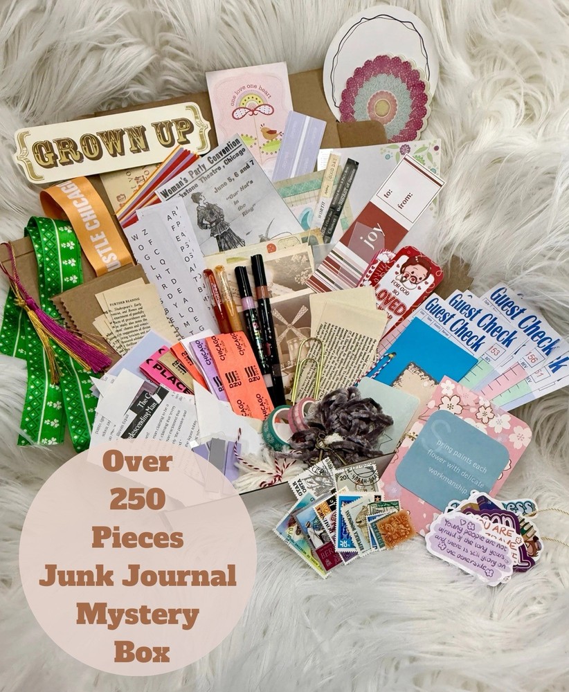 Junk Journal Ephemera Kit | Scrapbooking, Collage, Mixed Media Supplies 1LB Box