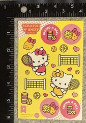 Pipsticks Scratch N’ Sniff Stickers Sanrio Hello Kitty Lemon Tennis Pipstickers