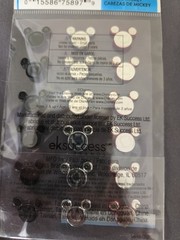 Vintage EK Success Disney Jeweled Mickey Head Dimensional Stickers Gems 18pc New