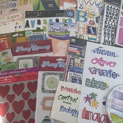 Lot Of Stickers Scrapbooking Rub-ons Hearts Letters Vacation Love Holiday 37pc