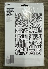 Basic Grey ***EVA*** Coordinating Designer Chip Stickers Alphabet NEW