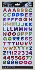 Alphabet & Numbers (Color). Sticker Sheet /Sticko