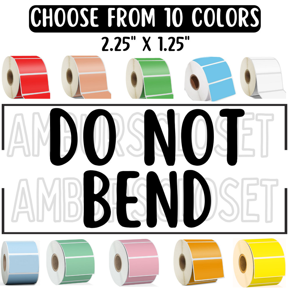 DO NOT BEND STICKERS WATERPROOF 2.25″ ENVELOPE LABELS SEAL SHIPPING CAUTION