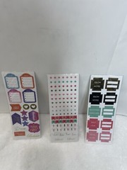 Pen+Gear Paper Lot Of 3 Pack 4-3″x8 Assorted Stickers Sheets #1