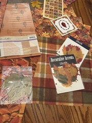 Mixed Lot of AUTUMN FALL Scrapbook Paper, Stickers And Ephemera