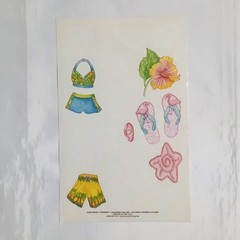 Vintage Current 08232 BEACH DAY Stickers & FLAMINGO / FISH SUNGLASSES Note Pads