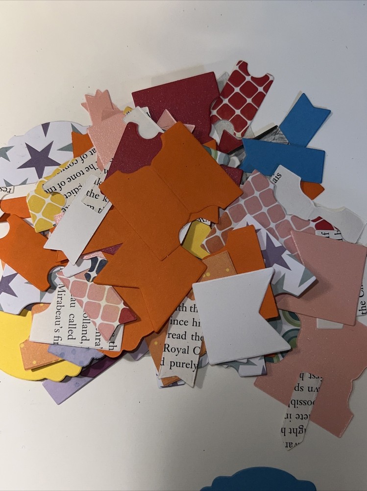 50+ DieCut Multicolored Junk Journal Page Tabs 2 Sizes Banners Embellishments