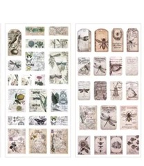 135+ Pc Vintage Ephemera Junk Journal Scrapbook Stickers Paper Labels Tickets