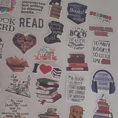 Books & Reading Quote Sticker Lot – «READ MORE BOOKS» Multicolor Designs
