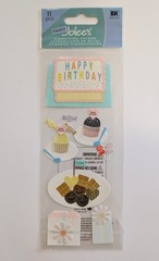 Jolee’s Happy Birthday Party Supplies Cake Cookies Gifts Scrapbooking Stickers