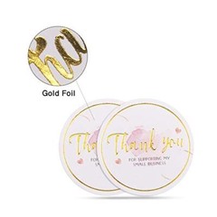 1.5″ Thank You Stickers, 500pcs Round Thank You for Supporting My Pattern1