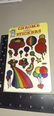 Vintage Stickers BJ Decal Specialties Chrome Rainbow Balloons RARE 1 Sht 1 Pkg