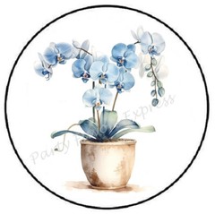 ORCHID FLOWERS ENVELOPE SEALS LABELS STICKERS PARTY FAVORS