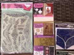 HOT OFF THE PRESS LOT~Stamps-Dazzles-Ribbon-Tags-Pockets~NEW