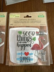 Crafters Square Ceramic 3 Stickers Lot
