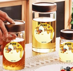 1.5 Inch Bee Thank You Stickers 500 Pcs Honey Jar Labels Self Adhesive