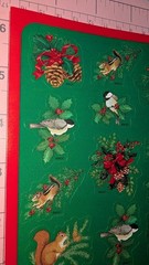 Vintage American Greeting Stickers Christmas Animals Squirrel Birds 1 Sheet