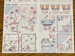 NEW *Sold Out* Happie Scrappie Sakura Blossom 🌸 3 sheets Deco Full Box Stickers