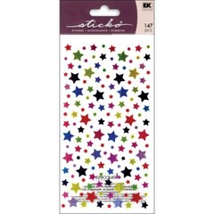 Stars Sparkly Shimmer Purple Red Orange Yellow Green Blue Dance Sticko Stickers