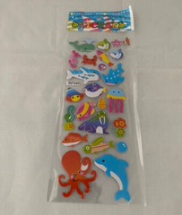 5 Different Sheets 3D Puffy Sea Creatures Stickers Bulk Stickers for Kids