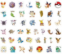200Pcs Cute Pikachu Pokemon Stickers Kawaii Laptop Phone Stickers Kid Gift