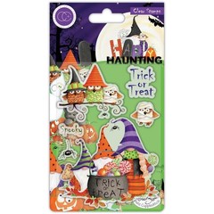New Craft Consortium Clear rubber Stamp set HALLOWEEN TRICK OR TREAT freeUSAship