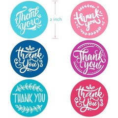 2 Inch Thank You Stickers 2000 Count for Packaging, Favors, Gift Bags