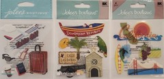 JOLEE’S BOUTIQUE Lot of 10 Dimensional Scrapbooking Stickers TRAVEL DESTINATIONS