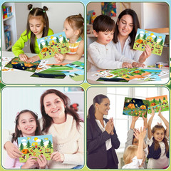 48 Set Summer Camp Sticker Scenes – 4 Different DIY Camping Crafts Kit