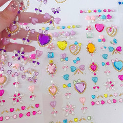 Self-Adhesive Gem Stickers for Grafting, Rhinestones for Crafts, 500 Pcs