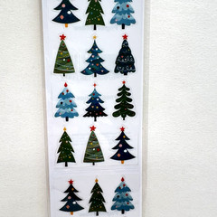 Christmas Tree Stickers Paper House Scrapbooking Junk Journals Collage