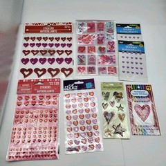 Scrapbook sticker stickers lot Heart Hearts Love Valentines Day