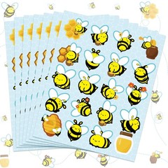 500 Pcs Waterproof Bee Stickers 25 Sheets 20 Styles Cartoon Self-Adhesive Honey