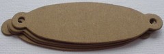 {5} Mini Labels – Bare Chipboard Die Cuts Embellishments – 3″ Long