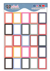 Writable Side Boxes Planner Stickers, Removable Matte Paper