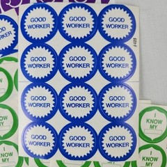 VTG Stickers Scrapbook Reward Lot 12 Sheets 216 Stickers Multi Color 1980s