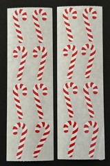 Mrs. Grossman’s CANDY CANE Stickers CHRISTMAS 1990