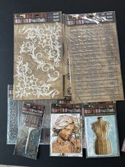 7 Gypsies Ephemera Collage Mix Media Lot Of 16 Architextures Findings Trinkets
