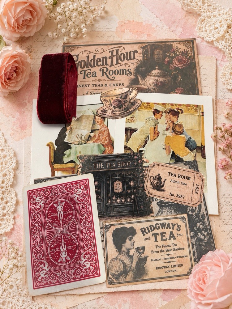 Vintage Victorian Ephemera Mixed Lot Paper Die Cuts Birds Floral Multicolor