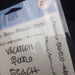 Wonderful Words Vacation Stickers Repositionable Beach Travel Deja Views USA NEW